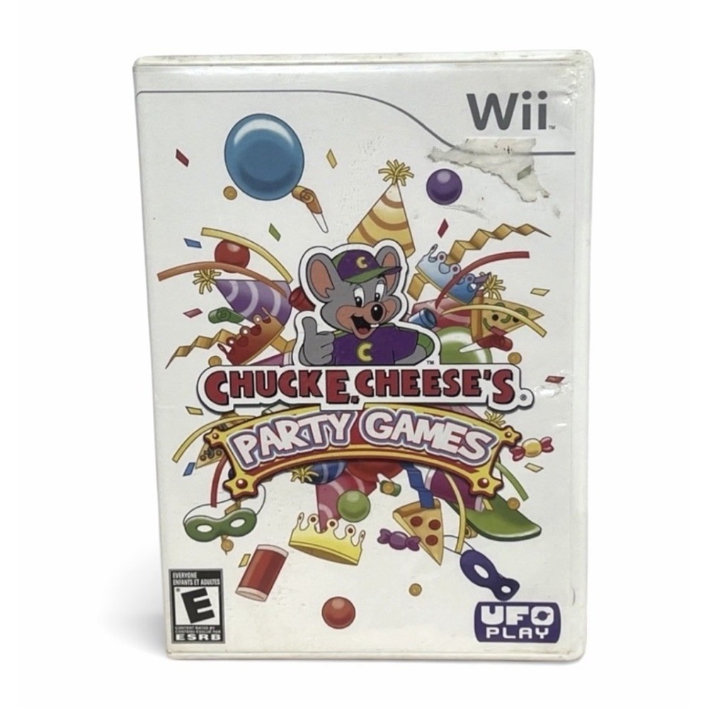 Chuck E. Cheese's Party Games for Nintendo Wii Working With Instruction Booklet